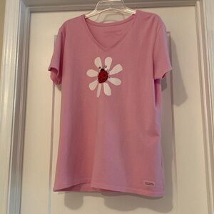 Life is Hood ladies v neck ss shirt